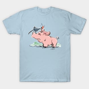 Woodpecker & Pig (Color Version) T-Shirt